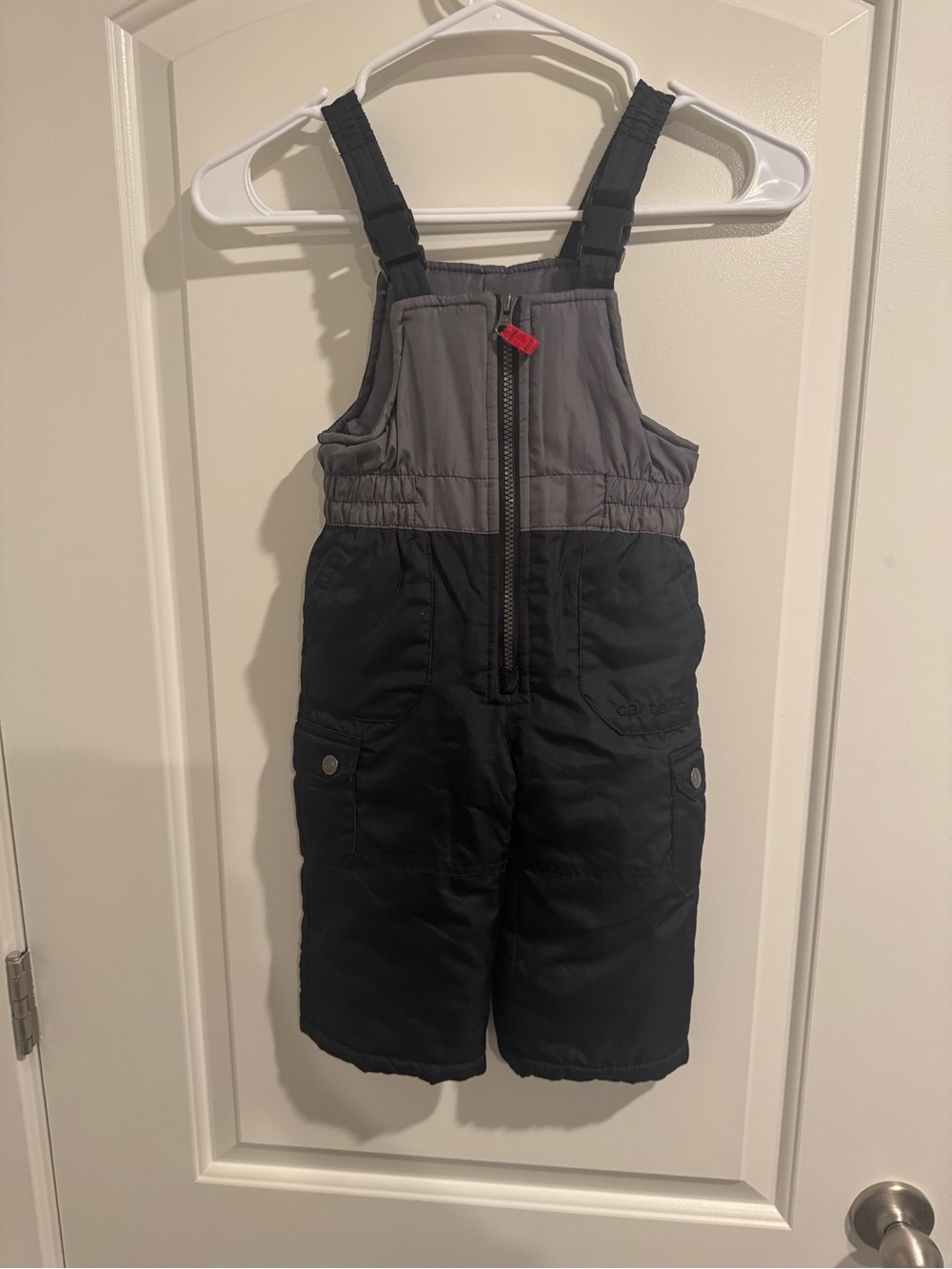 Carter's Gray and Black Insulated Snow Overalls